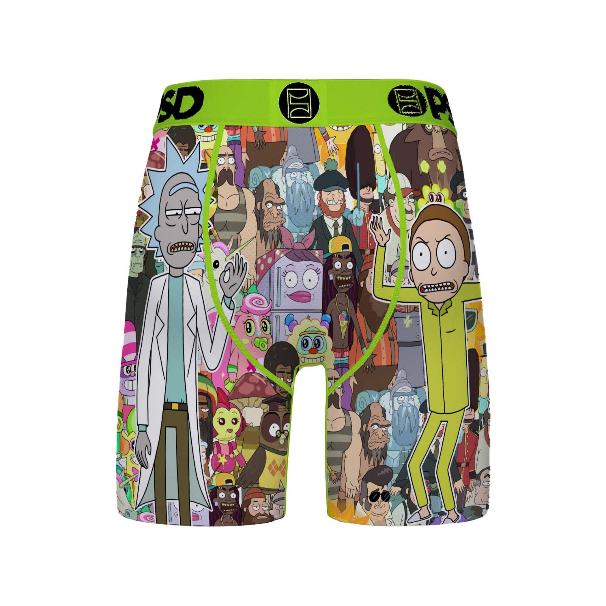 Rick and Morty Parasite Collage PSD Boxer Briefs